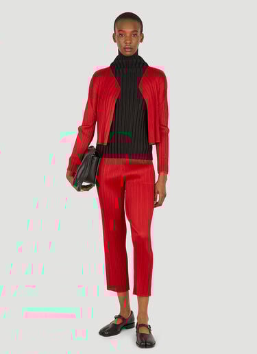 Pleats Please Issey Miyake 플리세 오픈 카디건 레드 plp0251008