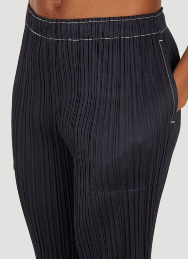 プリセ コントラストステッチ パンツ Pleats Please Issey Miyake プリセ コントラストステッチ パンツ ブラック plp0251012