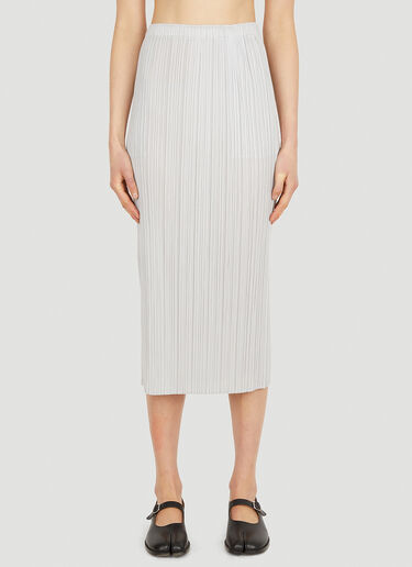 Pleats Please Issey Miyake 베이식스 플리세 스커트 그레이 plp0251023