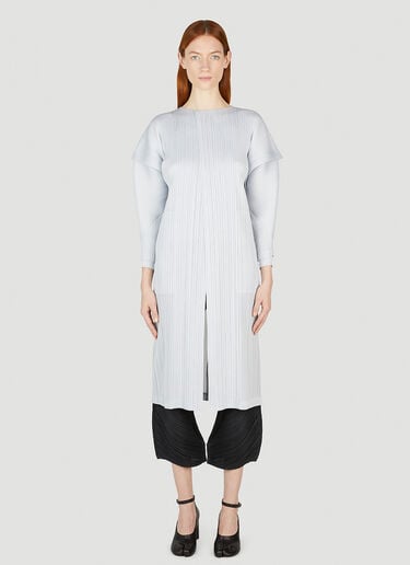 Pleats Please Issey Miyake January Pleated Coat Grey plp0252002