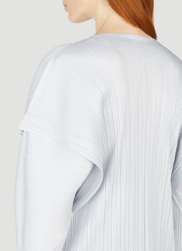 Pleats Please Issey Miyake January Pleated Coat Grey plp0252002