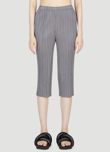 Pleats Please Issey Miyake 크롭 플리츠 팬츠 그레이 plp0253022