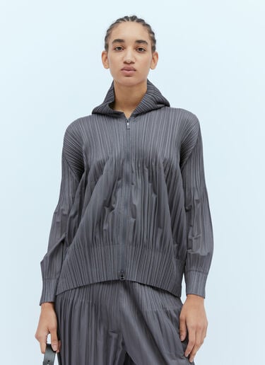 후드 플리츠 스웨트셔츠 Pleats Please Issey Miyake 후드 플리츠 스웨트셔츠 그레이 plp0254006