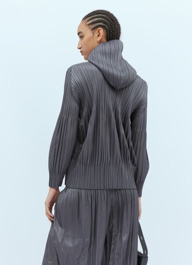 후드 플리츠 스웨트셔츠 Pleats Please Issey Miyake 후드 플리츠 스웨트셔츠 그레이 plp0254006