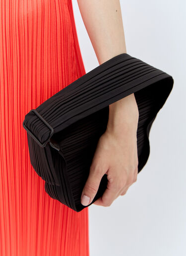 Pleats Please Issey Miyake 褶裥半月形手提包 黑色 plp0256006