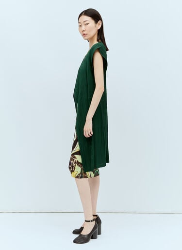 Pleats Please Issey Miyake March Vest Green plp0256008