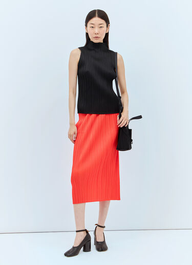 Pleats Please Issey Miyake 褶裥高领上衣 黑色 plp0256011