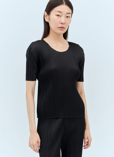 Short-Sleeve Pleated Top Pleats Please Issey Miyake Short-Sleeve Pleated Top Black plp0257031