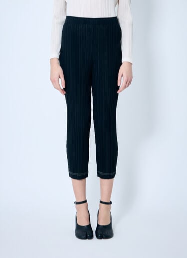 Pleated Cropped Pants Pleats Please Issey Miyake Pleated Cropped Pants Black plp0259016