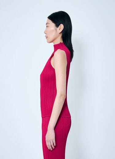 Pleats Please Issey Miyake High-Neck Top Red plp0259020