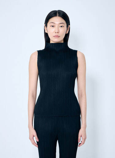 Pleats Please Issey Miyake 褶裥背心上衣  黑色 plp0259021