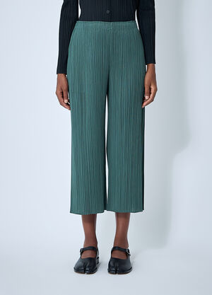 Pleats Please Issey Miyake Pleated Pants Green plp0261015