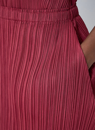 Pleats Please Issey Miyake Pleated Skirt Red plp0261016