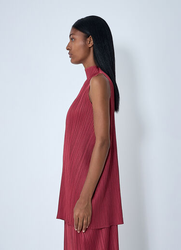 Pleats Please Issey Miyake Pleated Top Red plp0261017
