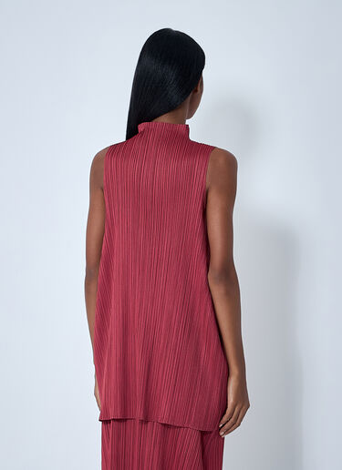 Pleats Please Issey Miyake Pleated Top Red plp0261017