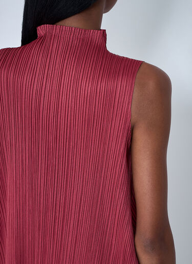 Pleats Please Issey Miyake Pleated Top Red plp0261017