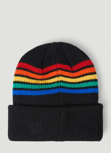 Island Stripe Beanie Hat Pleasures Island Stripe Beanie Hat Black pls0145011