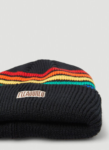 Island Stripe Beanie Hat Pleasures Island Stripe Beanie Hat Black pls0145011