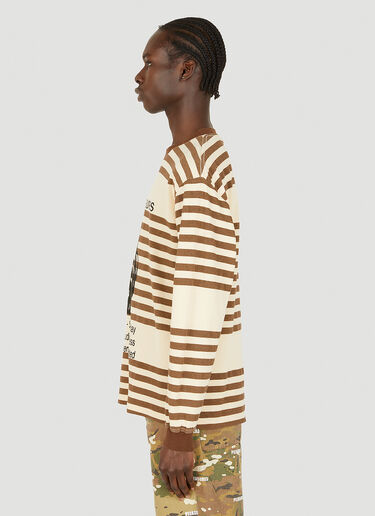 Chiller Striped Thermal T-Shirt Pleasures Chiller Striped Thermal T-Shirt Brown pls0146004