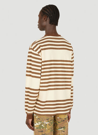 Chiller Striped Thermal T-Shirt Pleasures Chiller Striped Thermal T-Shirt Brown pls0146004