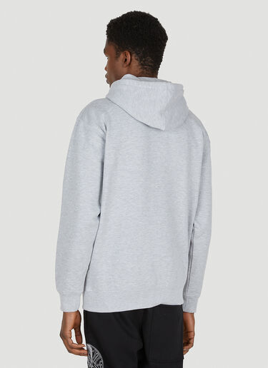 Pleasures Tickle Logo Print Hooded Sweatshirt Grey pls0147016