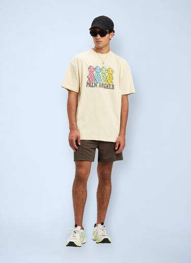 Palm Angels Logo Motif T-Shirt Ivory pma0160005