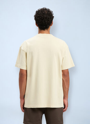 Logo Motif T-Shirt Palm Angels Logo Motif T-Shirt Ivory pma0160005