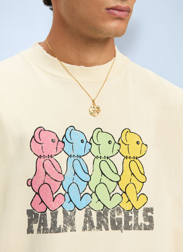 Logo Motif T-Shirt Palm Angels Logo Motif T-Shirt Ivory pma0160005