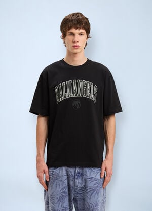 Palm Angels College Logo T-shirt Black pma0160008