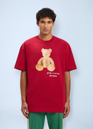 Palm Angels Bear In Mind T-shirt Red pma0160014