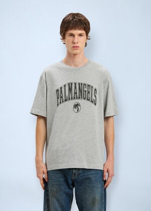 Palm Angels College Logo T-shirt Grey pma0160015