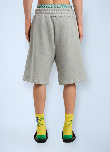 Logo Print Shorts Palm Angels Logo Print Shorts Grey pma0160024