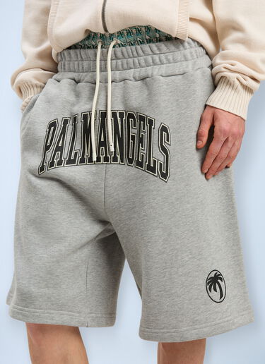 Logo Print Shorts Palm Angels Logo Print Shorts Grey pma0160024