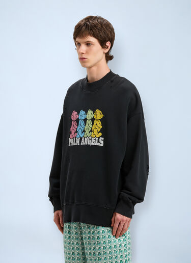 Logo Motif Sweatshirt Palm Angels Logo Motif Sweatshirt Black pma0160027