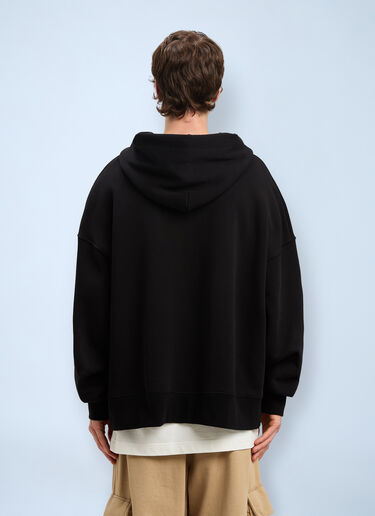 Logo Motif Hooded Sweatshirt Palm Angels Logo Motif Hooded Sweatshirt Black pma0160028