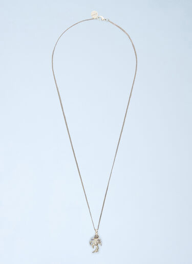 Melted Palm Necklace Palm Angels Melted Palm Necklace Grey pma0160039