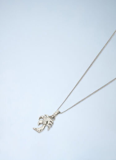Melted Palm Necklace Palm Angels Melted Palm Necklace Grey pma0160039