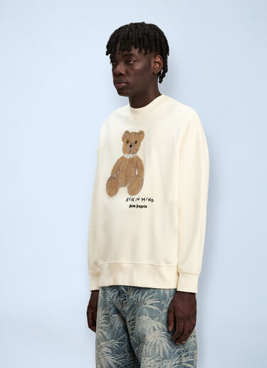Palm Angels Logo Motif Sweatshirt White pma0160040