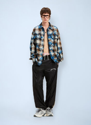Palm Angels Curved Logo Track Pants Black pma0160041