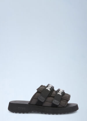 Palm Angels Moto-P Slides Black pma0160043
