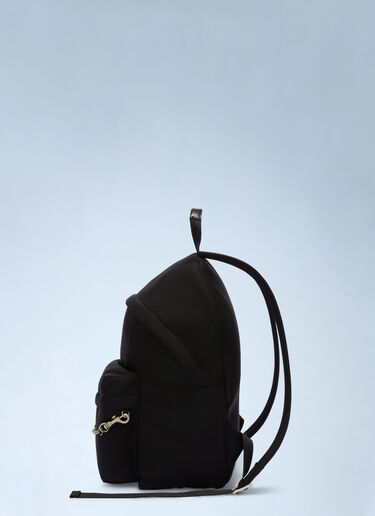 Palm Angels Logo Plate Backpack Black pma0160044