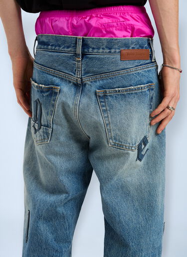 Logo Motif Jeans Palm Angels Logo Motif Jeans Blue pma0160047