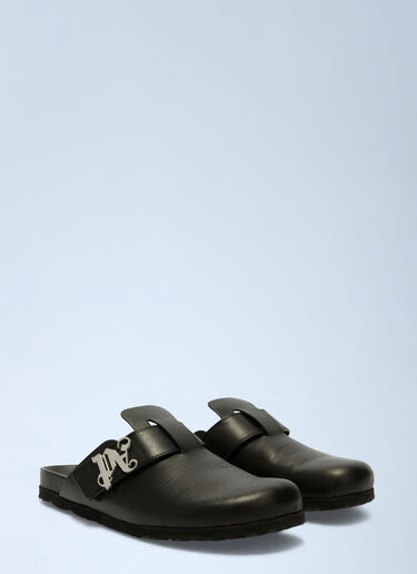Leather Mules Palm Angels Leather Mules Black pma0160050