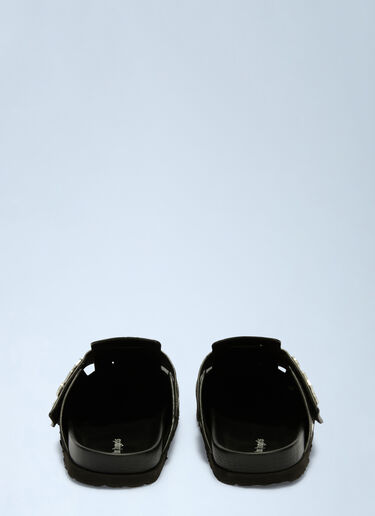 Leather Mules Palm Angels Leather Mules Black pma0160050