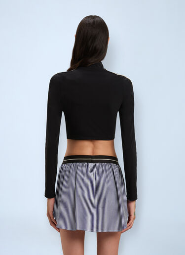 Palm Angels Cropped Logo Motif T-Shirt Black pma0260055