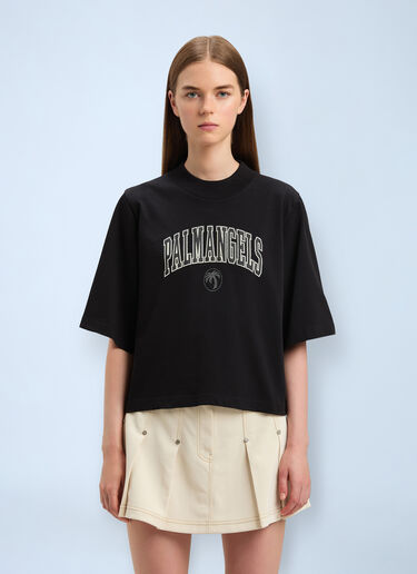 Palm Angels Logo Motif T-shirt Black pma0260057