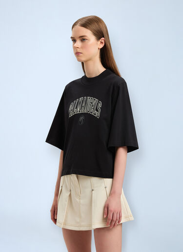 Logo Motif T-shirt Palm Angels Logo Motif T-shirt Black pma0260057