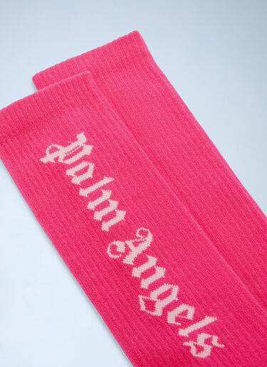 Palm Angels Logo Motif Socks Pink pma0260058