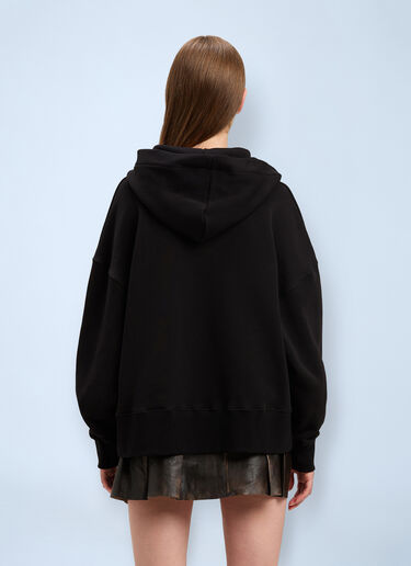 Logo Motif Hooded Sweatshirt Palm Angels Logo Motif Hooded Sweatshirt Black pma0260062
