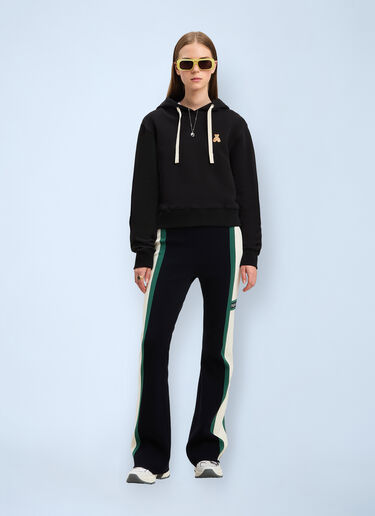 Logo Motif Hooded Sweatshirt Palm Angels Logo Motif Hooded Sweatshirt Black pma0260063